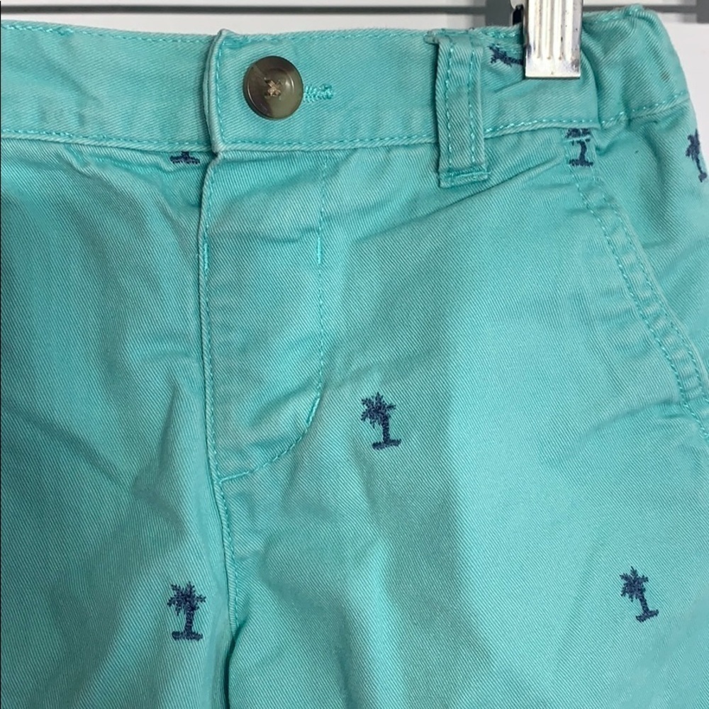 Children’s Place Teal Toddler embroidered Palm Tree Shorts 4T boy - Picture 3 of 9